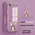 TA for iPhone 7 8 SE 2020 SE 2022 Back Cover + Free Lanyard Charming Girl Luxury 6D Plating Case Side Pattern Soft Silicone Square Phone Cases. 