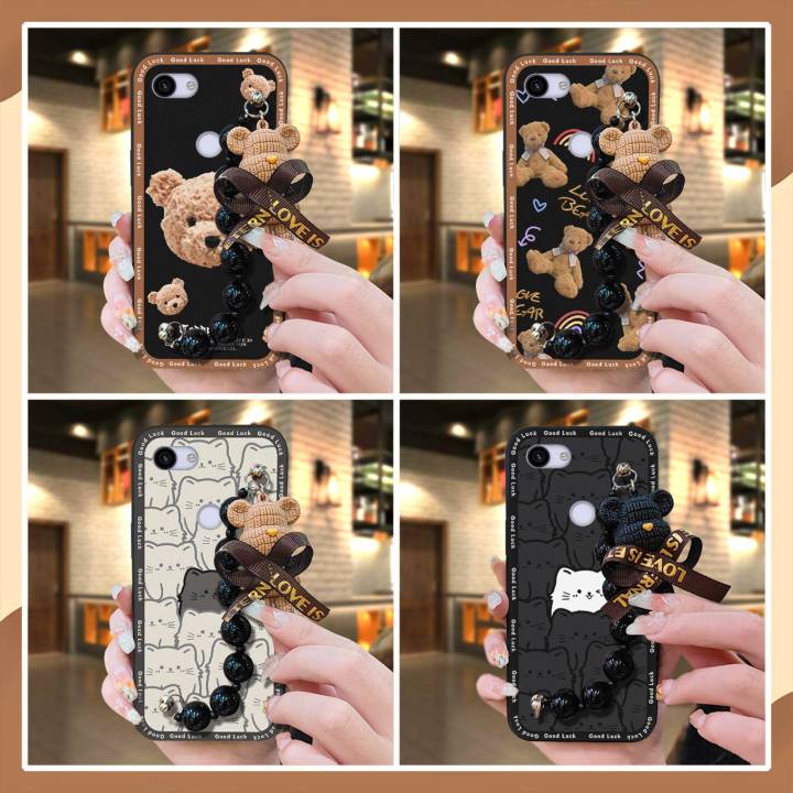 phone case Skin-friendly feel Phone Case For Google Pixel 3A/Pixel 3 Lite Cartoon Back Cover Black pearl pendant cute
