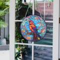 Stained Glass Window Hanging Panel Decor Colorful for Door Home Indoor. 