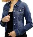 Women's Denim Jacket WJ-01 - Button Closure, Breathable Cotton, Comfortable Fit. 