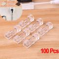 Wire Organizer Transparent Cable Clips Strong Self-Adhesive Cable Drop Wire Holder Durable Mount-Round Plastic Cord Management Organizer Clamps  - 100 Pcs. 