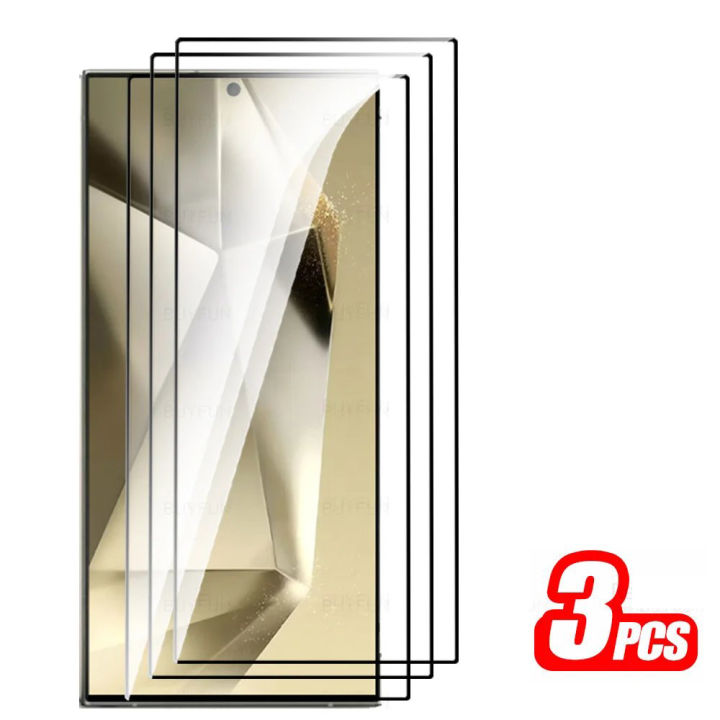 For Samsung S24 Ultra 3Pcs High-definition Screen Protector used for Samsung Galaxy S24 Ultra Galaxy s24ULTRA Full Coverage Tempered Glass Protective Film Clear and Sensitive