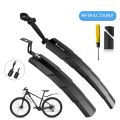 MeterMall 1 Pair Bicycle Fender Universal Adjustable Retractable Mountain Bike Mudguard With Tail Light Riding Equipment. 