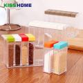 6pcs Transparent Spice Jar Seasoning Pot Kitchen. 