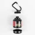 LANSEL 100ML Mini Protein Powder Bottle Portable Keychain Outdoor Tools/Multicolor. 