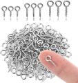 Colorfulaima 200PCS Screw Eye Pins for Keychain Making – Durable, Rust-Resistant Mini Metal Hooks for DIY Jewelry, Crafts & Home Décor. 