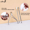 Monja 8Pcs Nail Cuticle Remover Kit Nail File Buffer Cuticle Softener Pusher Scissors Nutriotion Oil Nail Repair Manicure Tools. 