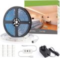 Warm White .LED Strip Light,  3600lm 3000 Strip Lights, 24V 720 LED 12M Flexible Tape Warm White with Hand Wave Switch for for Bedroom Kitchen Cabinet Wardrobe Stair Shelf. 