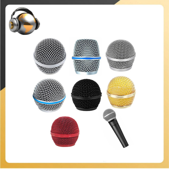 Grille De Microphone De Rechange Pour Série 58A 87A - Compatible Beta 87A - Acier Inoxydable Avec Filtre Mousse