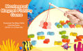 Wooden digital magnetic fishing game. 