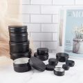5/10/15/20/30/50/60/80/100/150/200/250Ml Black Empty Round Aluminum Box Metal Tin Cans Cosmetic Cream DIY Refillable 1PC. 