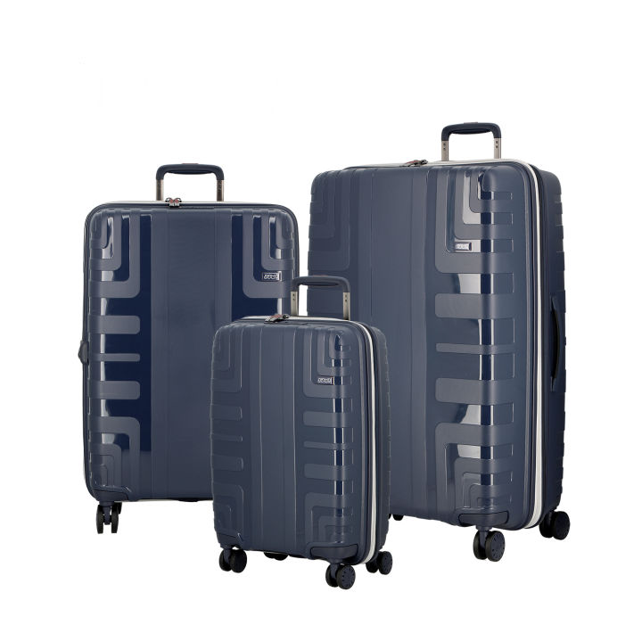 JUMP CROSSLINE Polypropylene (PP) 3pc Set Hardside Expandable Suitcase Trolley Luggage, TSA Lock, 4 Wheels (28, 24 & 20 Inch)