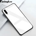 Casinglee For Samsung Galaxy A50 case Glass silicon Full Protection Tempered Glass Back cover for Samsung A50 Phone cases For girls and Boys. 
