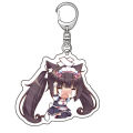 Cute Fashion Game Anime Nekopara Keychain Chocolate Vanilla La Soleil Cake Acrylic Key Chain School Bag Pendant Fans Collection. 
