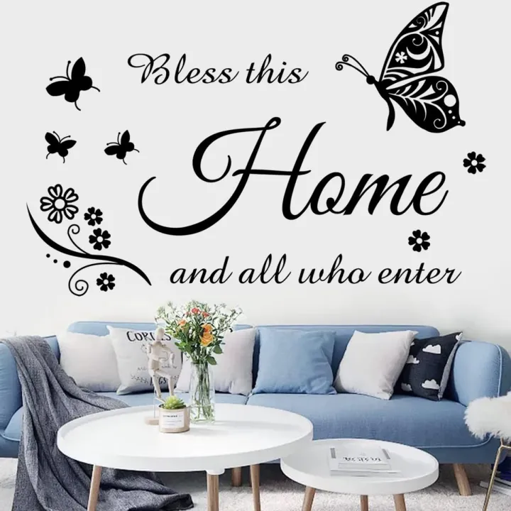 Inspirational%20Quotes%20Bless%20This%20Home%20and%20All%20Who%20Enter%20Family%20Wall%20Stickers%20for%20Living%20Room%20Bedroom%20Wall%20Decorations%20-%20Image%204