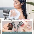High-pressure Shower Head 3-mode Adjustable Spray with Massage Brush Filter Rain Shower Faucet Bathroom Accessories_ portable handled shower with filter and ON/OFF SWITCH. 
