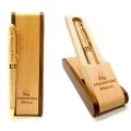 Customized Name Luxury Wooden Ballpoint Pen Gift Set with Wooden Business Pen Case Display, High Quality Office & School Pen. 