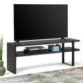 Open Shelving TV Stand: Versatile TV Unit with Wooden TV Console Table, LED TV Compatibility, and Media Console Functionality. 