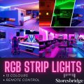 RGB LED strip lights. 