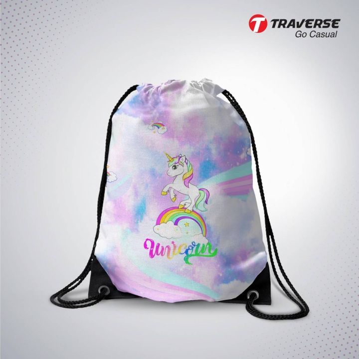 Traverse Unicorn Drawstring Bags For Girls Bags For Kids Bags For Boys Digitally printed by on polyester fabric Bags hand bag for girls bags for girls Daraz.pk