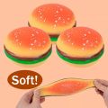 KES 3D Squishy Hamburger Fidget Toys Silicone Decompression Ball Fidget Sensory Toy COD. 