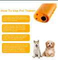 YONII LED Ultrasonic Dog Repeller and Trainer Device 3 in 1 Anti Barking Stop Bark Handheld Dog Training Device, Yellow A R3721. 