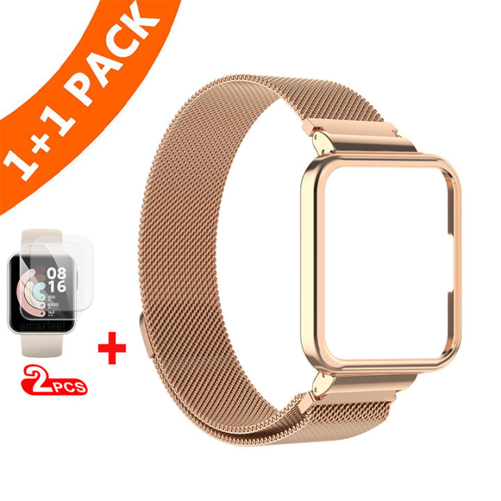 Stainless%20magnetic%20Loop%20Bracelet%20for%20xiaomi%20mi%20watch%20lite%20smartwatch%20Metal%20protection%20case%20for%20xiaomi%20watch%20lite%20cover%20frame%20-%20Image%205