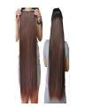 Hair Extensions for Girls 5 Clips 27  Length Natural Brown. 