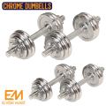 Dumbbell, Chrome Coated Dumbbell, Professional Chrome Dumbbell with Metal Handles Heavy Dumbbell Set Home Exercise Training Equipment By Elvish Mart. 