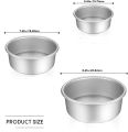 3 Pcs Round Shape Cake Baking Pans  / Molds Set | 3 Sizes Set. 