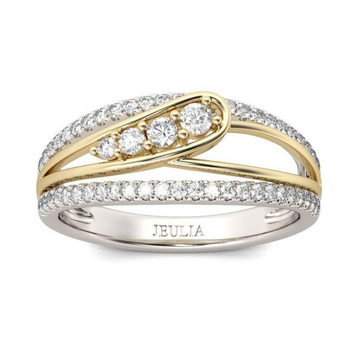 【IKE】Luxury Designer Engagement Ring for Women Vintage Sparkling Crystal Infinity Ring Bridal Wedding Party Anniversary Gift Jewelry