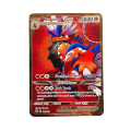 Groudon VMAX 3200 HP Golden Pokemon Cards in English Iron Metal Pokmo Letters Kids Gift Game Collection Cards. 