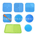 Temu products with multiple designs, silicone pet mat, anti choking slow food bowl dispenser. 