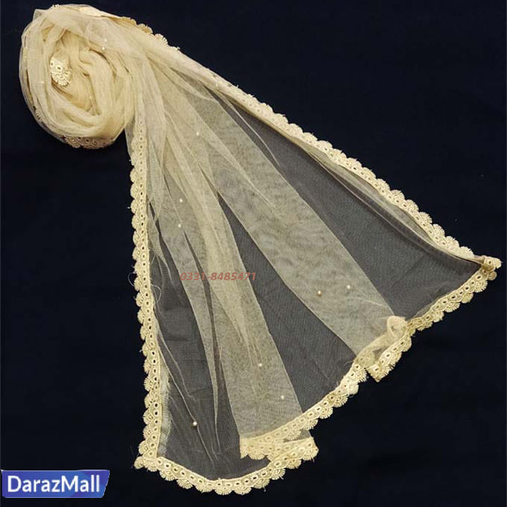 OFF WHITE Light weight Narrow Net Stole Scarf Stoler For Ladies and Girls and Many More Colours Black Yellow White Blue Red Pink Multiple Dupatta STOLES Hijab Scarf For Girls NET JALI WALA STOLER Designing
