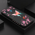 Hontinga for Vivo V21E Y73 2021 Back Cover Colored Butterflys Side Design Phone Case Square Soft Liquid Silicone Cover. 