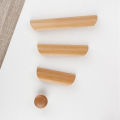 Modern Simple Wardrobe Door Solid Wood Handle Drawer Cabinet Handle Beech Varnish Wooden Handle Sunlight Super Store. 