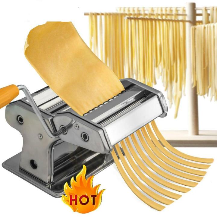 Pasta Maker, Roller Pasta Machine Stainless Steel Noodle Machine - 6 Adjustable Thickness Settings