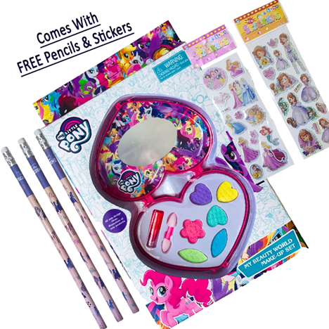 Korix 2 and 3 Layer Frozen - My Little Pony - Butterfly Shoe Theme Makeup Kit for School Boys Girls Children Cosmetics Make Up Sets Washable Beauty Makeup Box