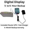 WiFi Router UPS Power Bank 12 Volts 1A 1.5A 5 to 6 Hours Guaranteed Backup TpLink, Tenda PTCL, Fiber, ONT 12v Router UPS Digital Display | included Fast Charger | 6 month warranty. 