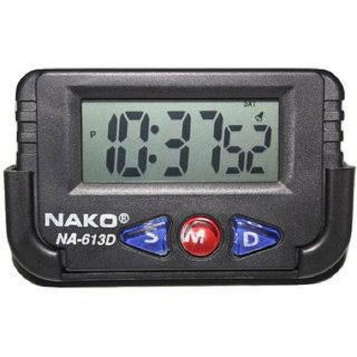 Mini Digital Table Clock with Time Date Alarm And Stop Watch Function - Multifunctional Car watch Kitchen clock Study watch Washroom clock - Model: NA-613D