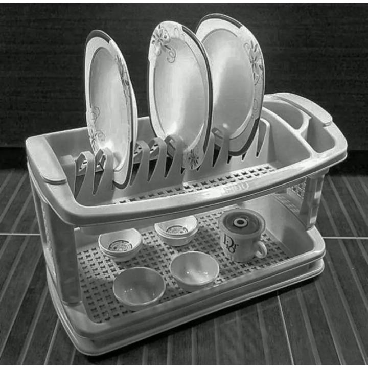 HOUSEHOLD%20Kitchenaid%20Leido%20plate%20rack%202-Tier%20Kitchen%20Sink%20Dish%20Drainer%20Drying%20Rack%20plate%20rack%20with%20Tray%20BABA%20CROCKERY%20FR%20ADVERTISEMENT%20-%20Image%202