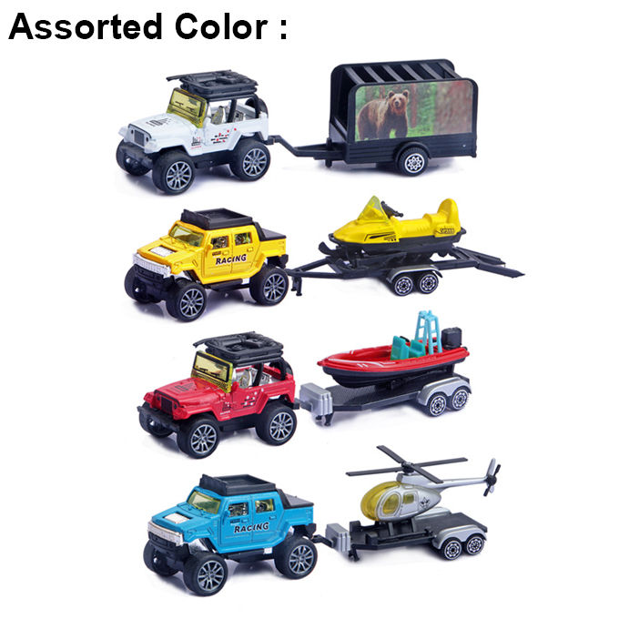 Truck and Traler Die cast  Set - Multi color