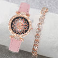 Fopul mall 6pc Set Elegant Female Bracelet Watches Women Watches Diamond Casuals Fashion Watches for Women & girls Gift Birthday Party. 