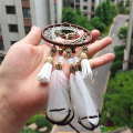 Catcher Feather Car Mirror Hanging Spare Parts Rear View Mirror Accessories for Aesthetic Decorations Ornament. 