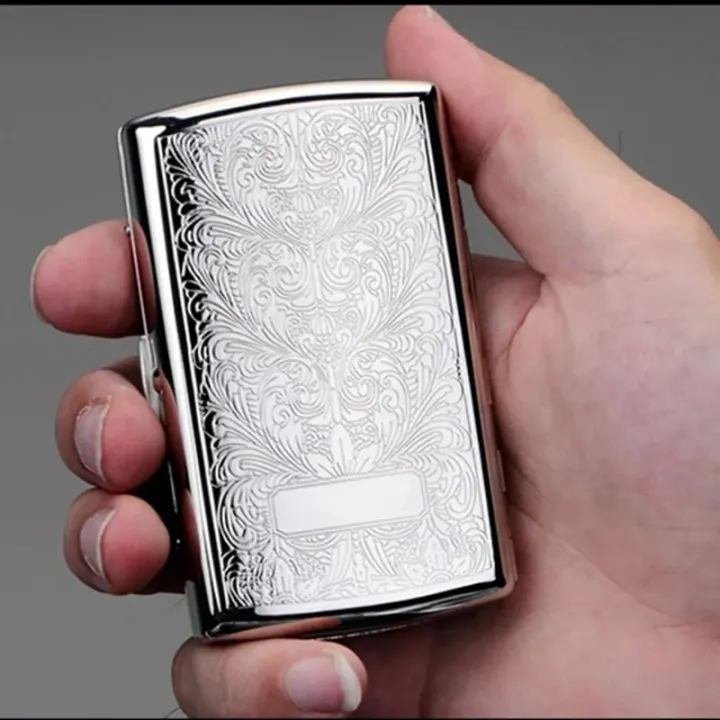 Metal%20Cigarette%20Case%20Men's%20Silver%20Cigarette%20Box%20Men%20Women%20Cigarette%20Case%2016%20Cigarette%20Case%20Stainless%20Steel%20Small%20Cigarette%20Case%20for%20Men%20Women%20Cigarette%20Box%20Metal%20Cigarette%20Case%20Silver%20%20Premium%20Quality%20Silver%20-%20Image%203