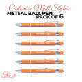 Pack of 6 Customize Metal Pen. 