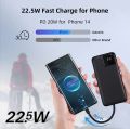 Royal R207 20000Mah power bank 22.5w Fast charging Qc4.0 Pd3.0 Quick Charge power bank built-in cables. 