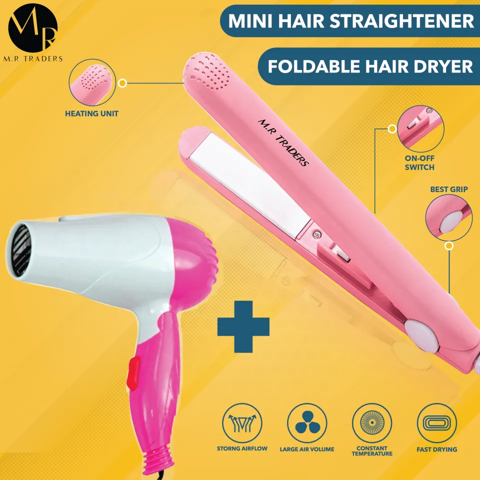 Hair Straightener, Hair Dryer, PACK OF Mini Hair Straightener - Main Image