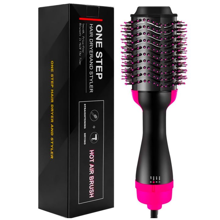 One Step Blow Hair Dryer and Volumizer Brush | Hot Air Brush Hair Styler for Straightening & Curl 1000W Comb