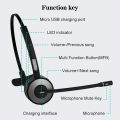 YAMAY Bluetooth Headset, YAMAY Wireless Headset with Microphone (Noise Cancelling Mic) Charging Base Mute Button 19H Clear Talk Time Pro for Truck Driver Office Business Call Center Home Smartphones PC. 
